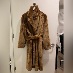 Tibi Faux Fur Oversized Coat